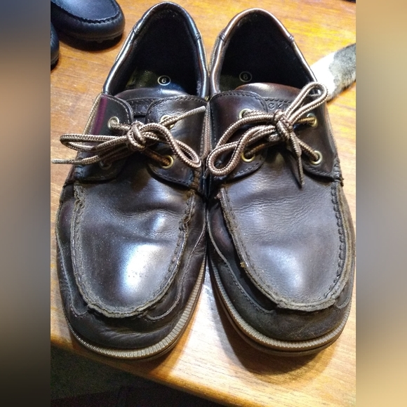 Rockport Other - Men's Rockport Brown Boat Shoes, Loafers, Size 8.5, EUR 42, Leather Uppe…
